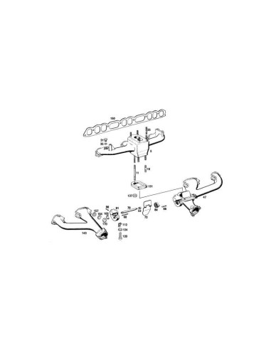 Exhaust Manifold Right Side - 1801400911 -  W187 / Unimog 404