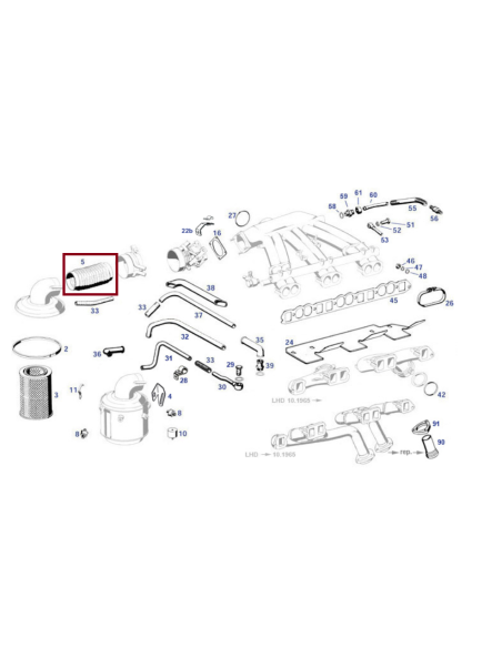 Bremssatel Vorderachse Rechts - W108 W110 W111 250SL 280SL W113 - 0004204783
