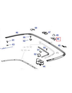 Chroom Rosette Softtop Sierlijst Late 230SL 250SL 280SL W113 - 1137580141 2