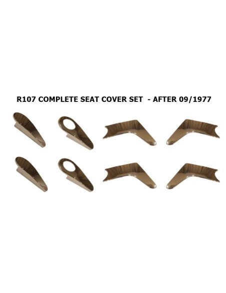 Complete Stoelbekledingsset chroom R107 na 9/1977 - 1079131328 - 1079131428 - 1079130428 - 1079130528