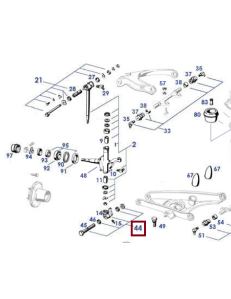 Kit d'assemblage - Bras de Liaison 1pc - 190SL W121 250SL 280SL W113 - Classic Mercedes Parts