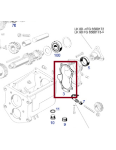 Transmissie afdichting achterdeksel 190SL 3092610880 A3092610880 2