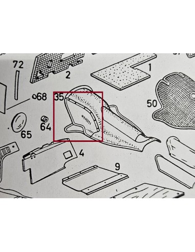 Aluminium plaatwerk op tunnelmat 190SL W121 - 401216840113 A1216840013 1216840013