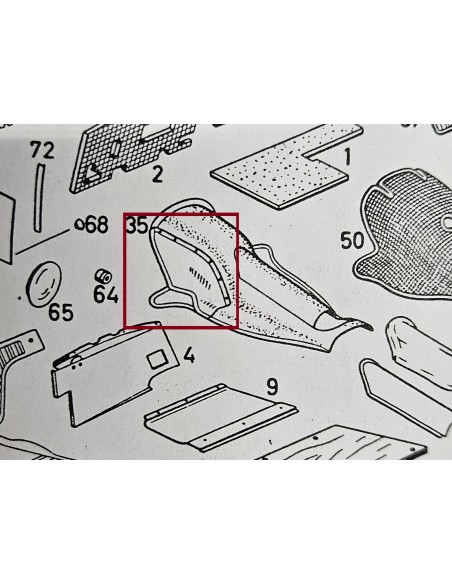 Aluminium plaatwerk op tunnelmat 190SL W121 - 401216840113 A1216840013 1216840013