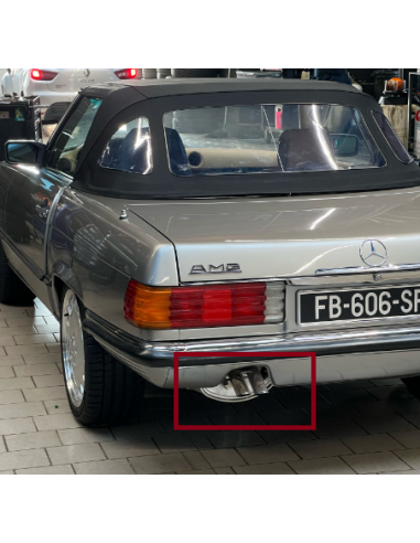 Chrom Auspuffblende R107 - 1074908421