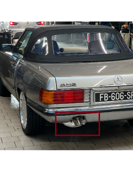 Garniture de tuyau d'échappement chromée R107 - 1074908421