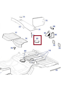 Rubber Pad Brake / Clutch Pedal - R107 W108 W109 W110 W111 W112 W113 W114 W115 W116 W123 W126 - 1072910182 2