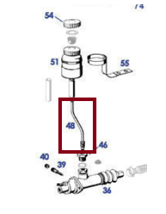 Brake Line Master cylinder to Reservoir 190SL 1804201228 A1804201228 2