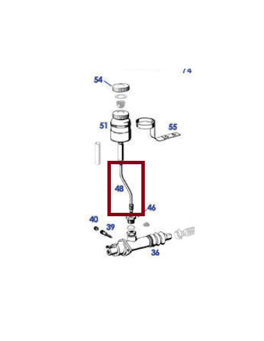 Brake Line Master cylinder to Reservoir 190SL 1804201228 A1804201228
