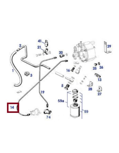 Ligne de frein Maître cylindre vers T50 Booster de frein 190SL 1214200226 A1214200226