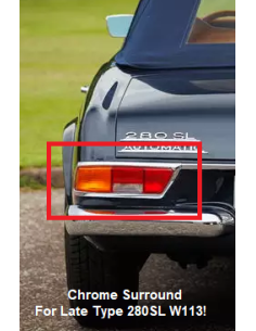 Early Rear Left Tail Lamp Chrome Bezel 2